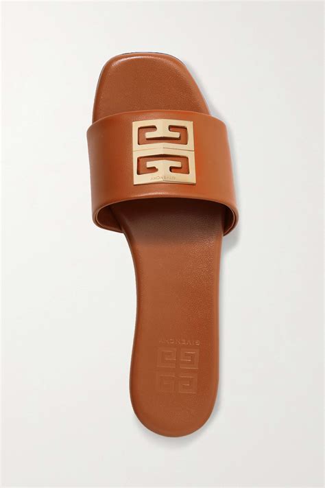 givenchy slides with gold logo|givenchy slides women's.